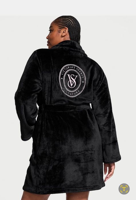 VICTORIA'S SECRET oryginalny z USA szlafrok czarny M L