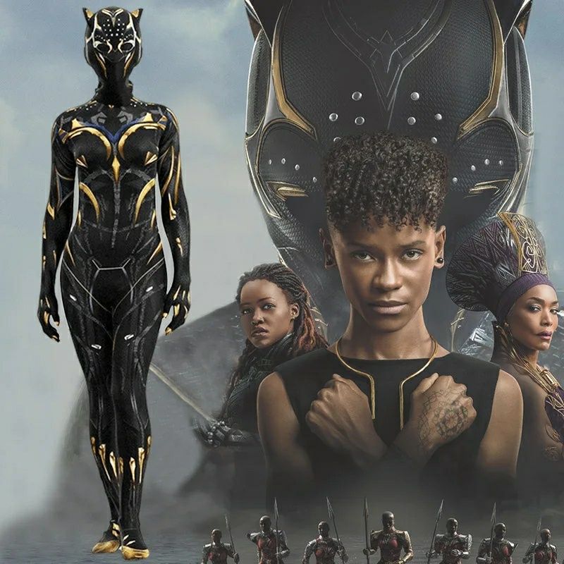 Fato e Máscara Shuri Pantera Negra Black Panther Criança e Adulto