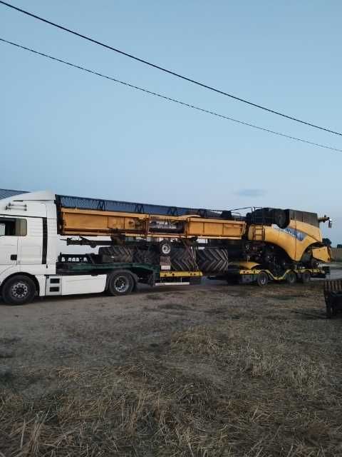 Transport maszyn budowlanych, rolniczych, palet, big bagów, domki