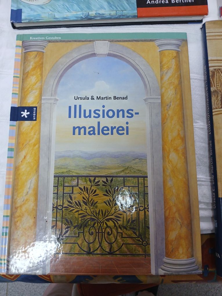 3 livros de pintura tromp l'oeil e conservacao e restauro
