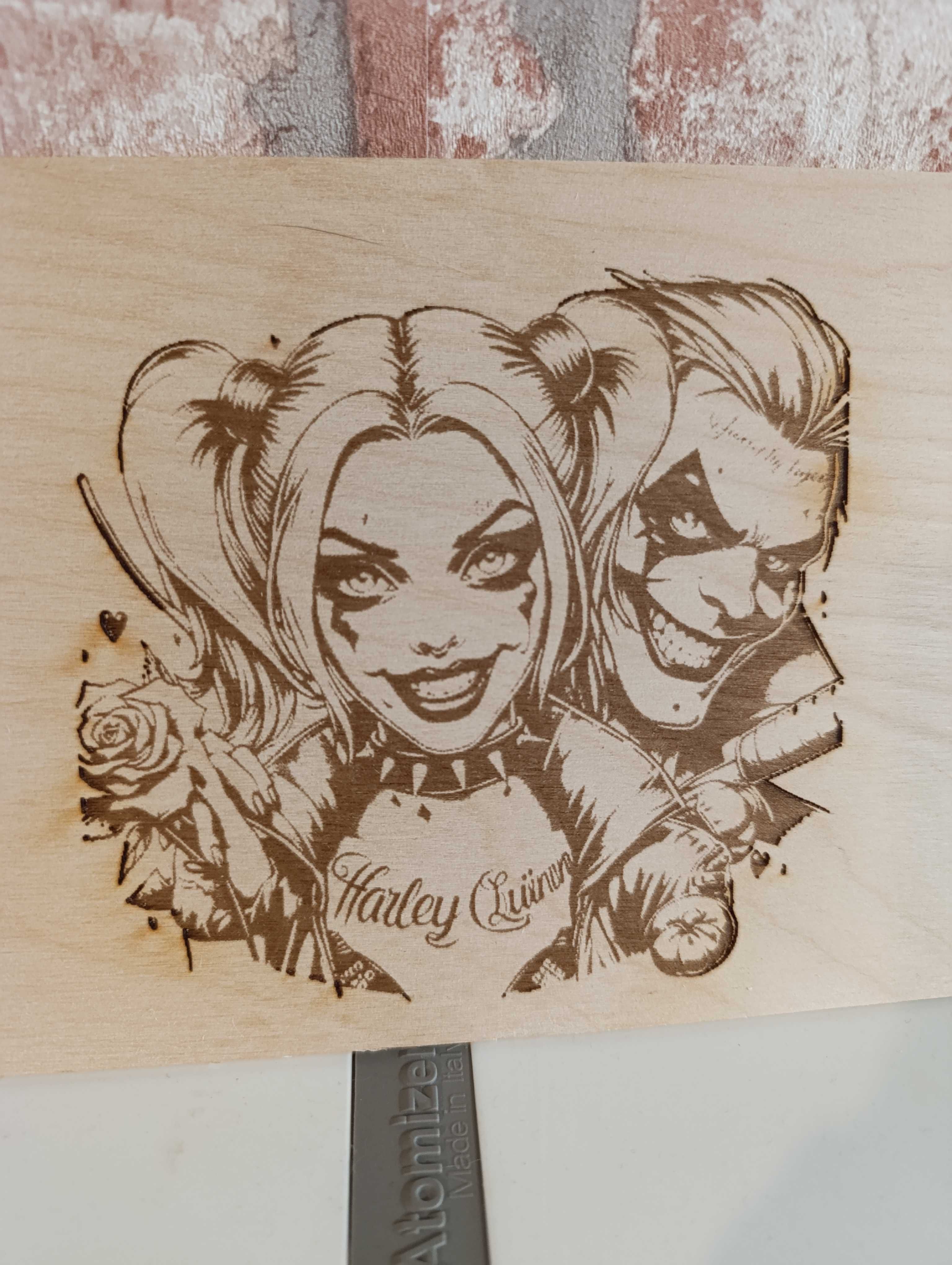 Obrazek wypalany Joker 21x15 cm