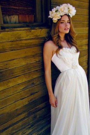 suknia ślubna rozmiar 38 szyfon Lauren Elaine BELLA