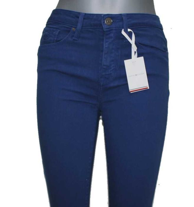 Jeansy Tommy Hilfiger Como - Skinny rurki nowe oryg. damskie - W27/L30