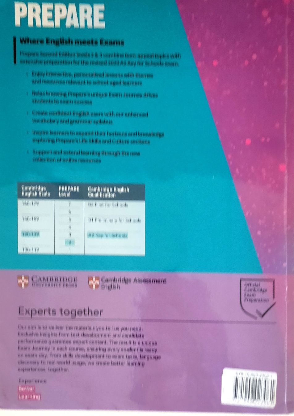 Livro de Inglês Prepare A2 Cambridge 6 ano.