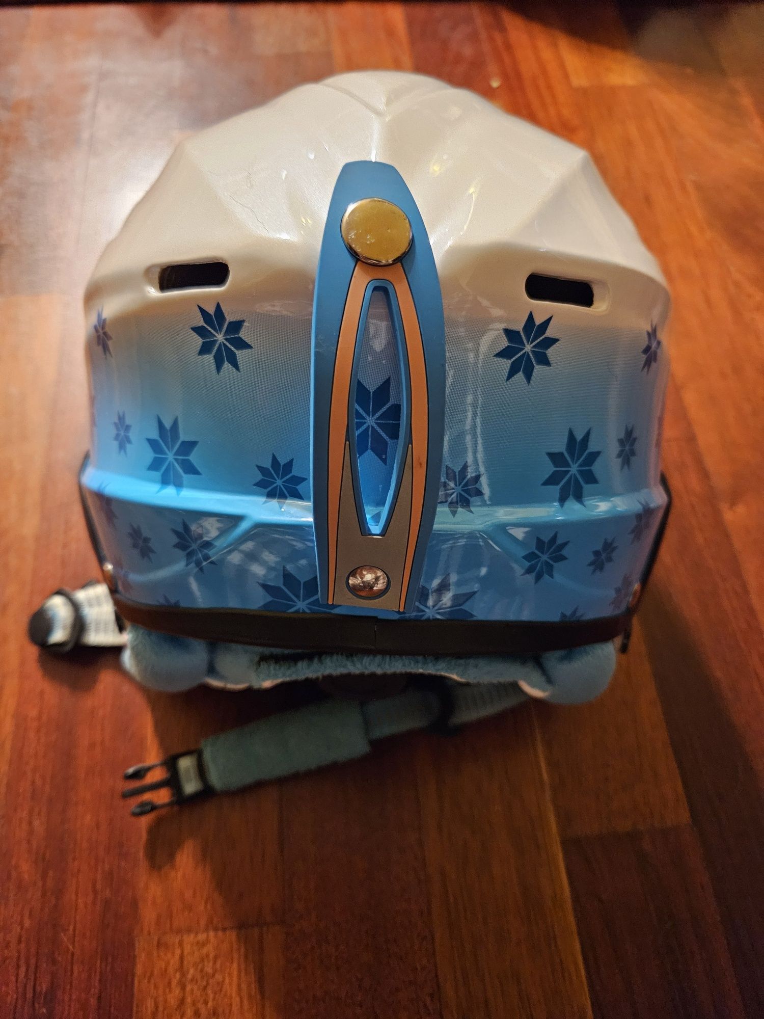Kask narciarski snowboard 4f biało-niebieski damski 53-54cm