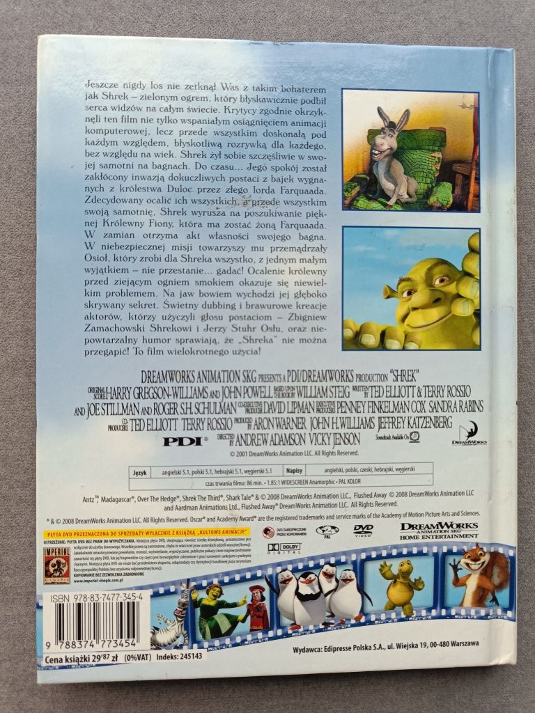 Shrek, Kultowe Animacje, tom 1, książka i film DVD