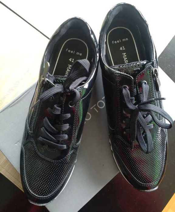 Sneakersy skóra lakierowana Marco Tozzi rozm. 41, nowe