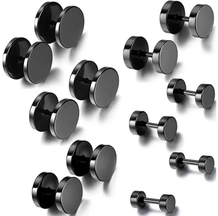 Piercings brincos studs fakeplugs alargadores falsos aço inoxidável