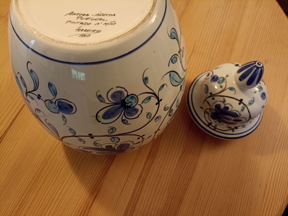 Pote alto Faiança pintado à mão - 1997