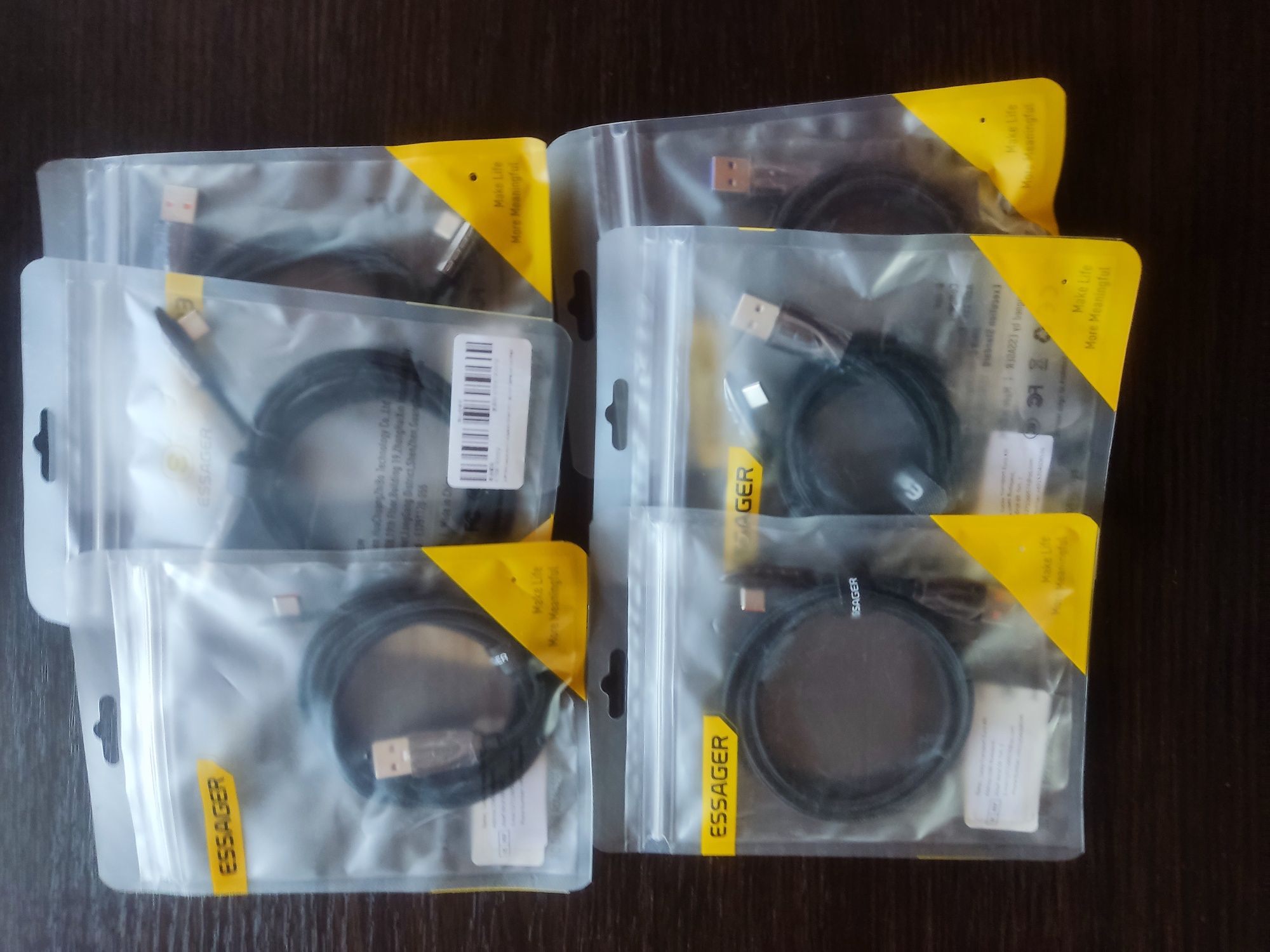 Essager Кабель зарядки USB Type-C 6A/66W. 1m.