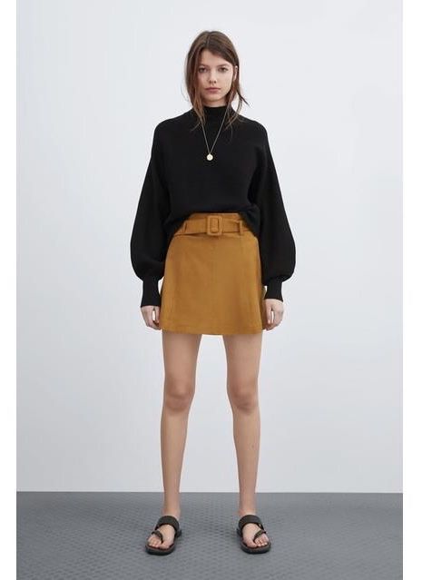 Спідниця Zara розмір XS-S замшева юбка