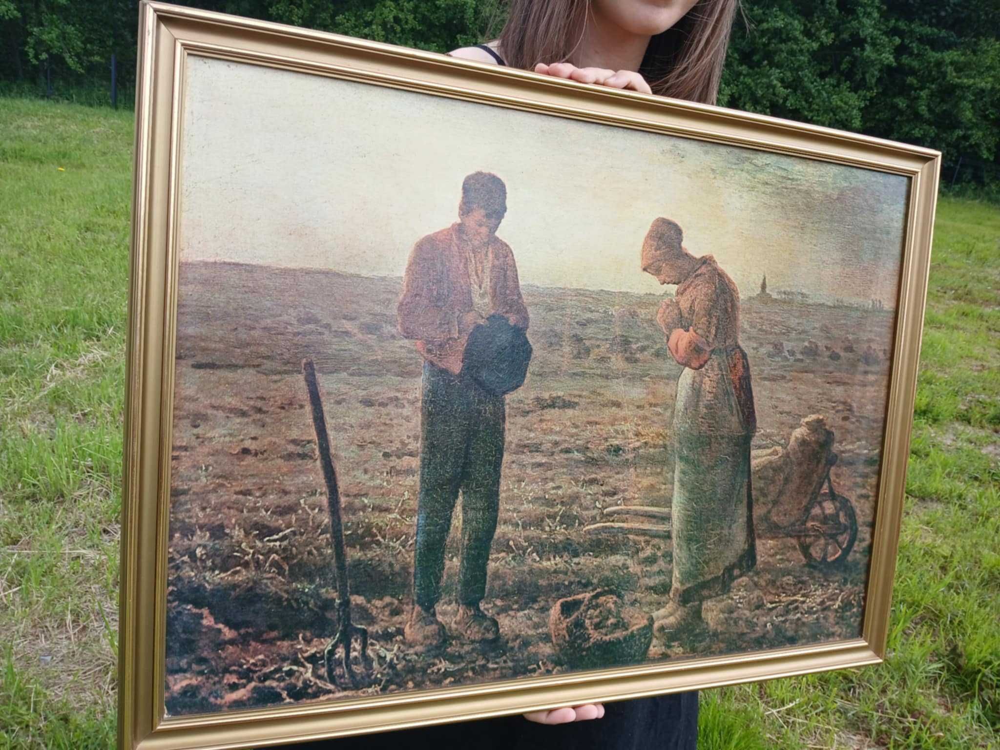 Obraz reprodukcja "Anioł Pański" Jean François Millet 75x55cm