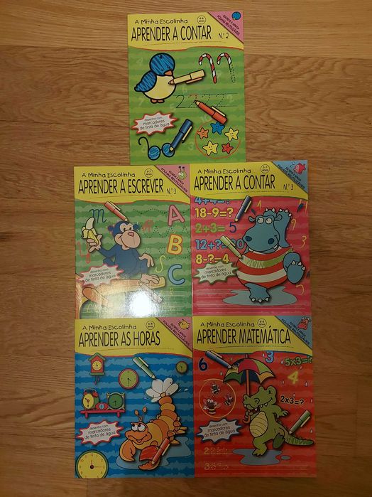Vendo livros novos (autocolantes/seguir linhas tracejadas)-pré escolar