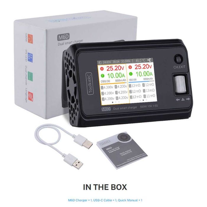 Зарядний пристрій ToolkitRC M6D V3 500W 15A 1-6S