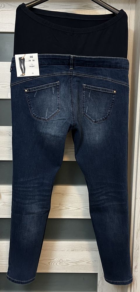 Nowe z metkami spodnie ciążowe jeansowe C&A rozmiar 46