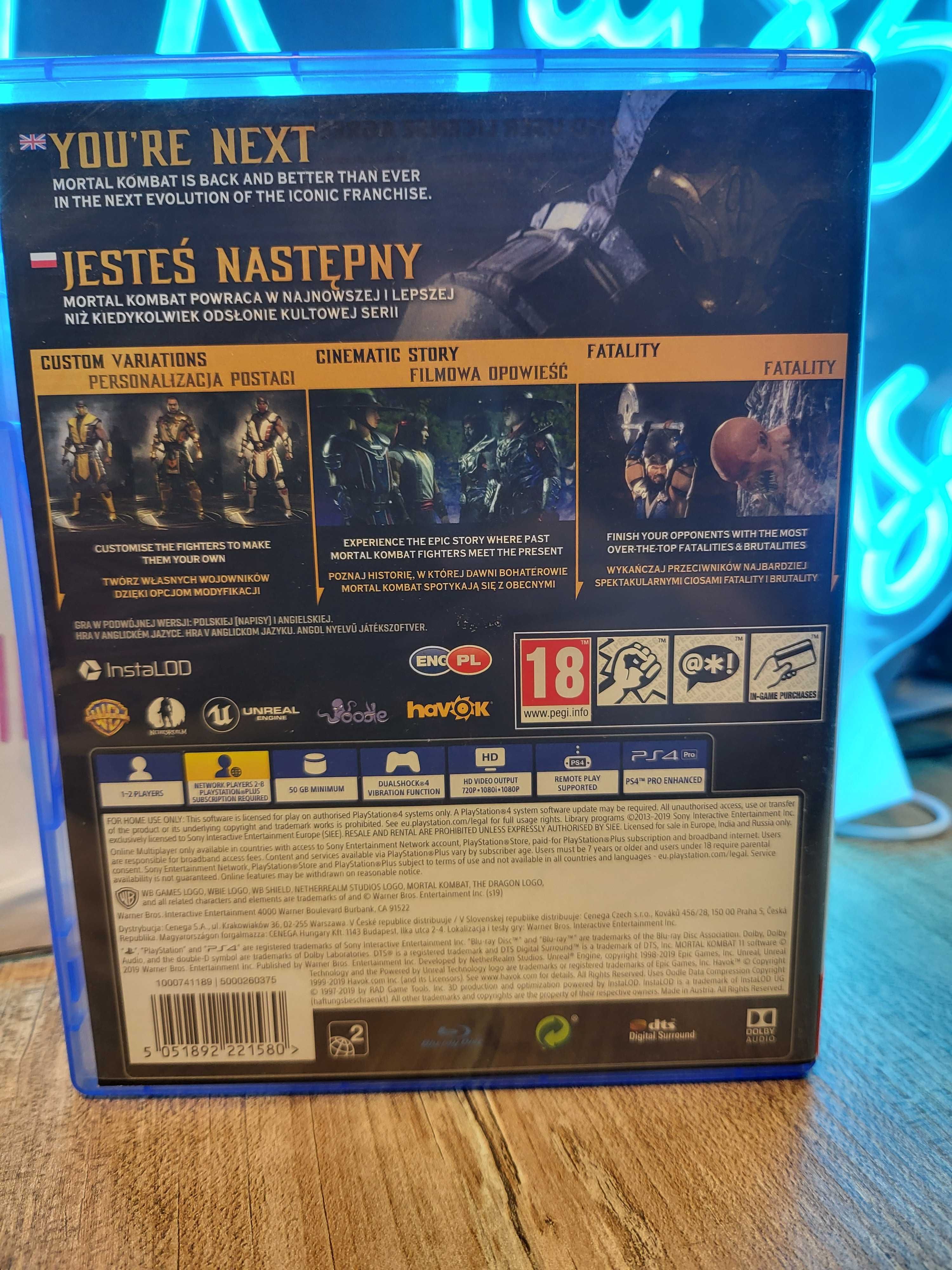 MORTAL KOMBAT 11/PS4/PS5/Wersja Pudełkowa Polskie Napisy SklepRetroWWA