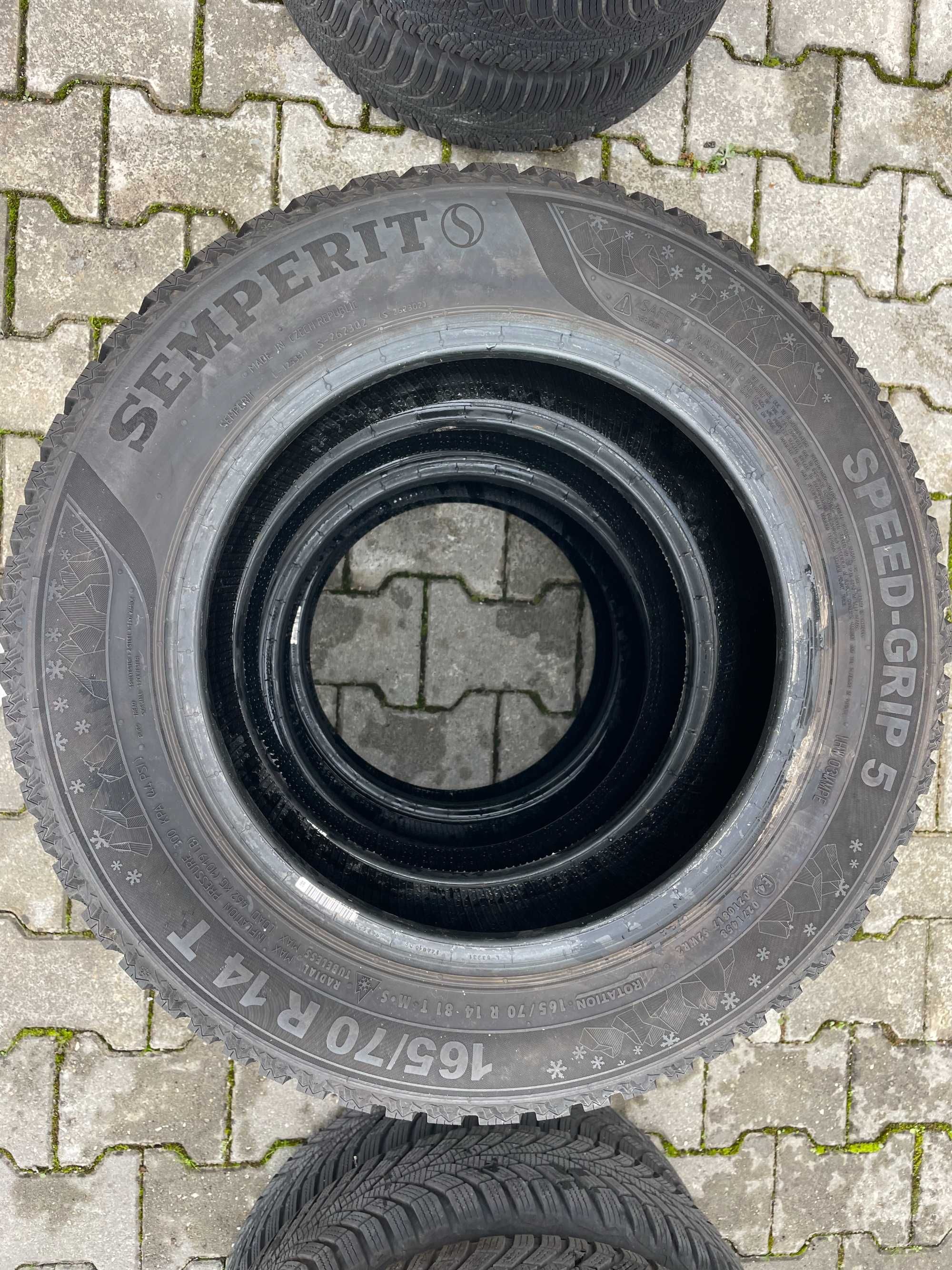 4 pneus 165/70 r14 semi novos