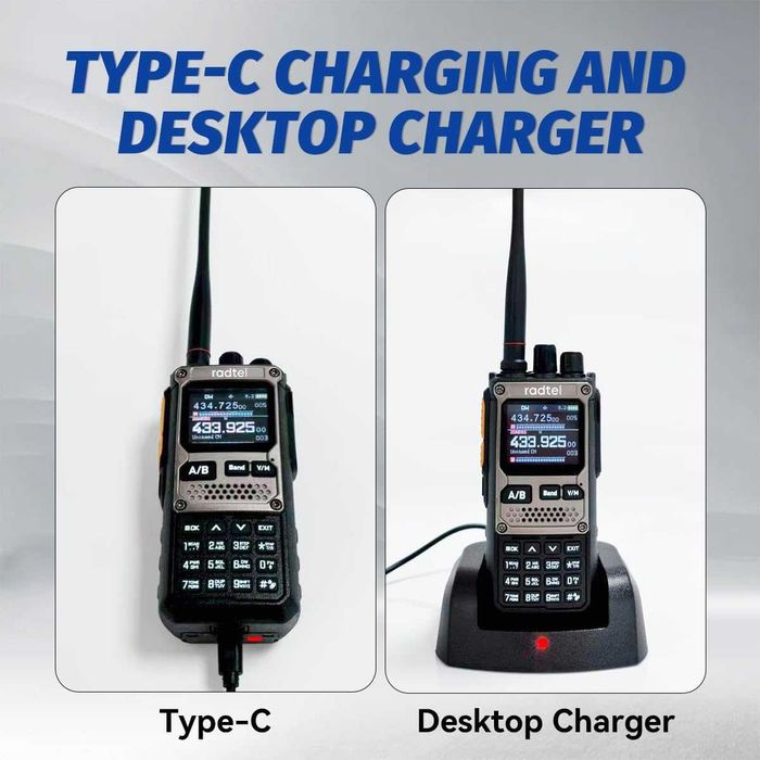 RADTEL RT-920 Walkie Talkie Radiotelefon – HF CB AM/FM 10W Bluetooth