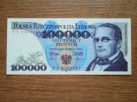 100000  zł 1990  -  AS -  st.1  UNC   Bardzo niski numer