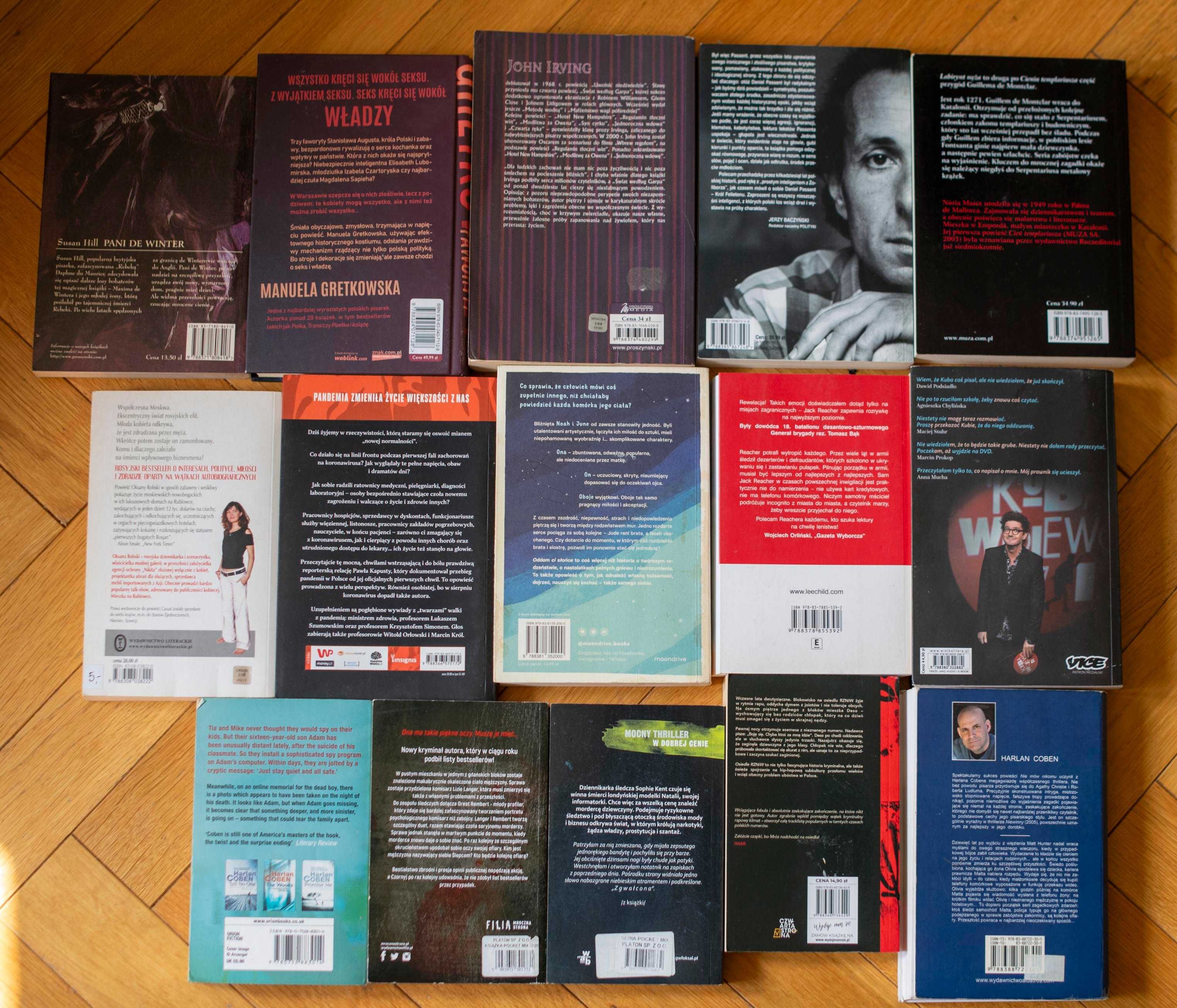 Zestaw Książek 40 szt Kryminały Romanse Literatura Kobieca Coben Child