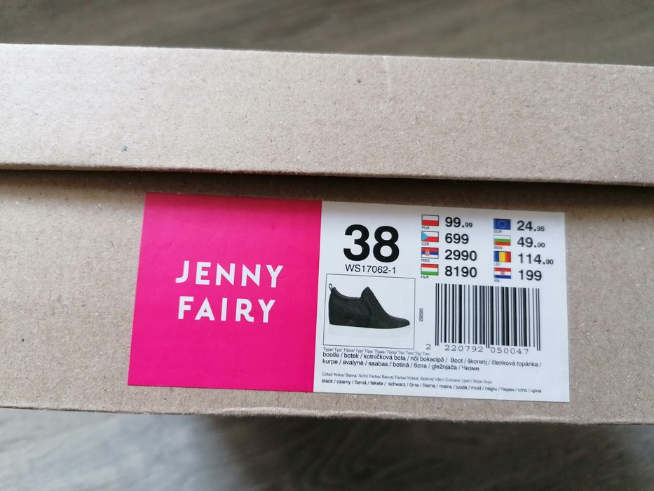 Botki jennifer fairy 38 NOWE