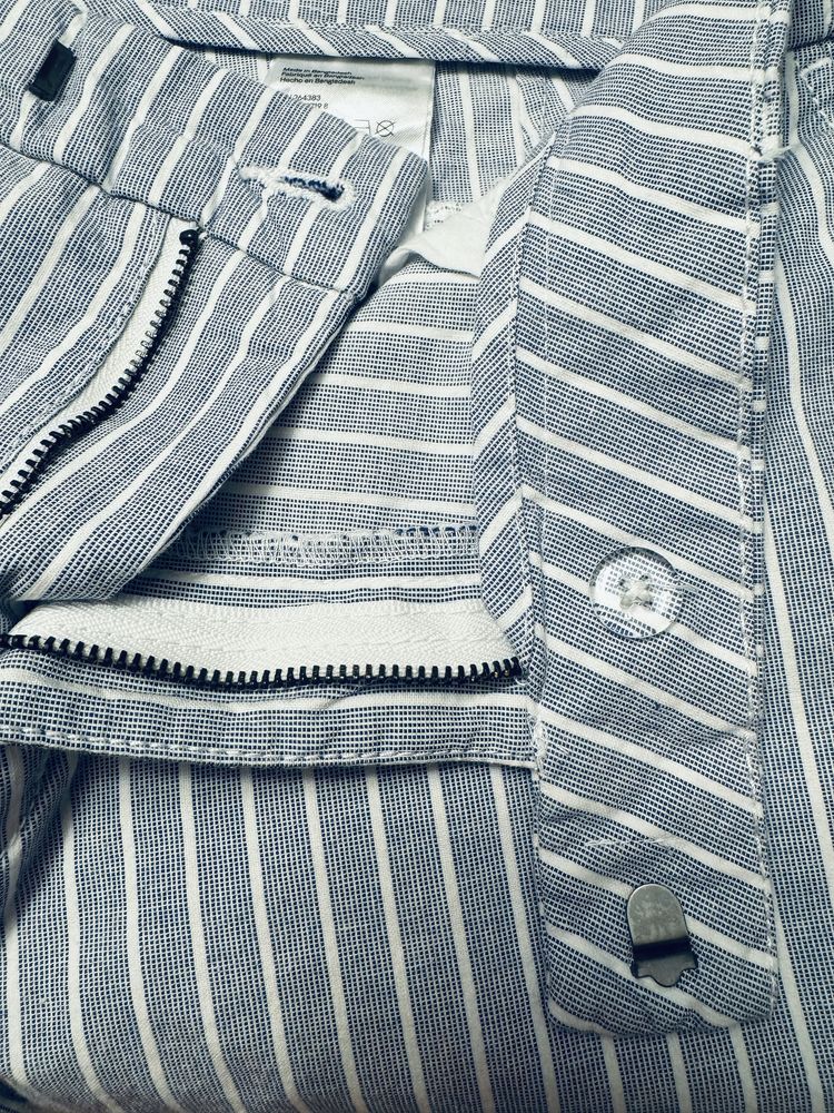 Szorty damskie H&M rozm. 42 jasno niebieskie w paski