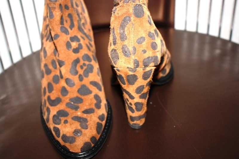 Botas em pele castanhas e pretas tigress da ZARA T. 37