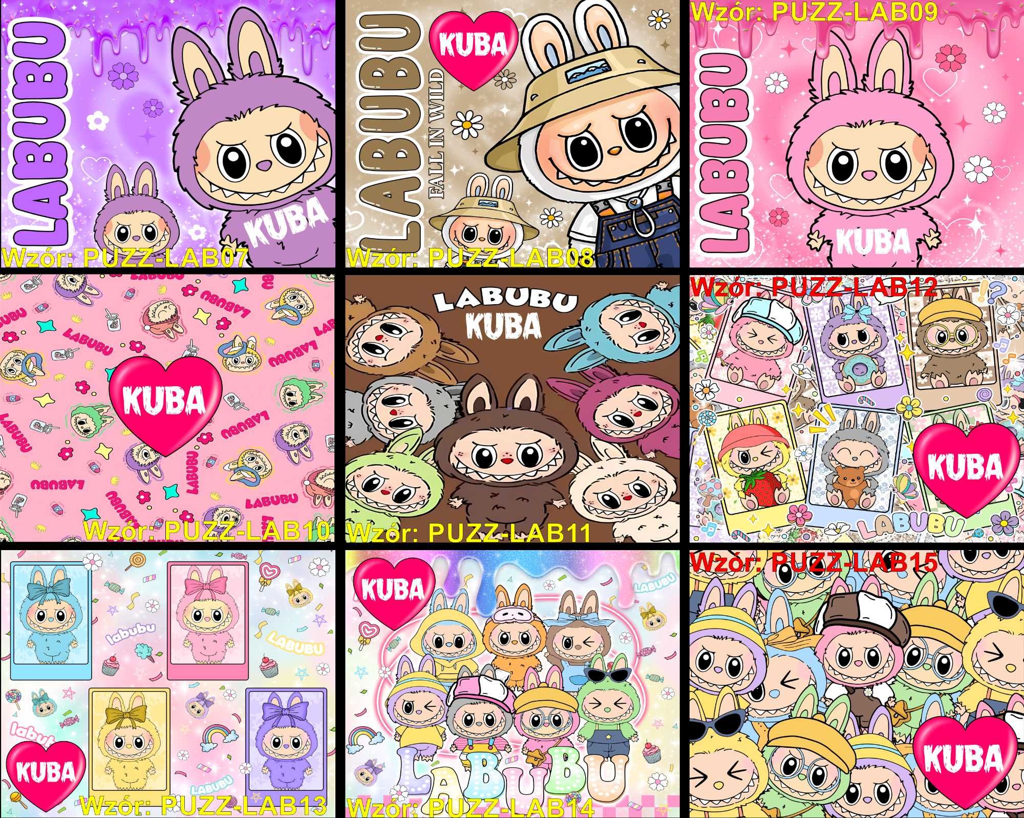 Puzzle A3 A4 LABUBU z imieniem personalizowane różne WZORY rozmiary