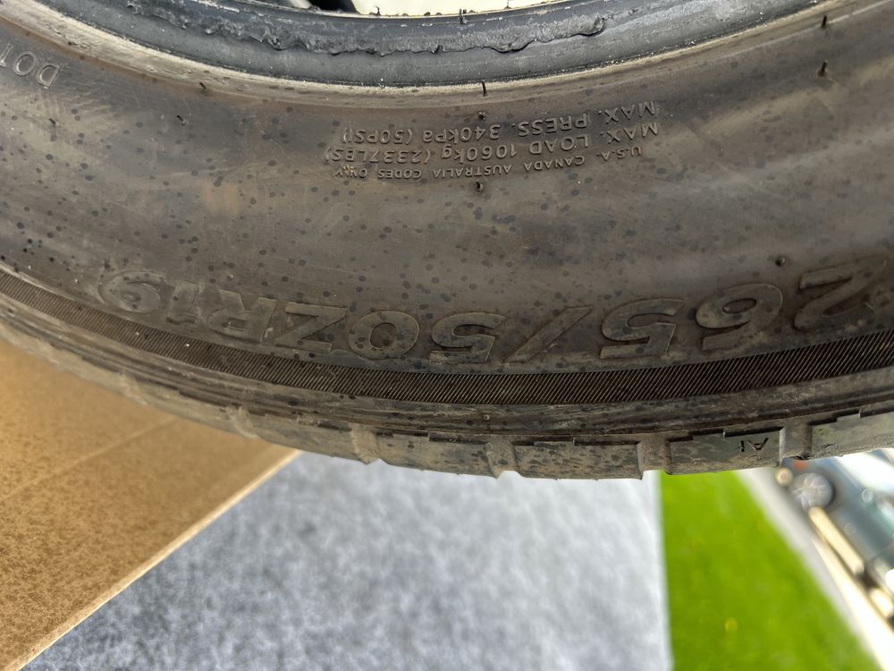 Шини резина пара 265 50 R19 Hankook 2022р протекто 6.5мм