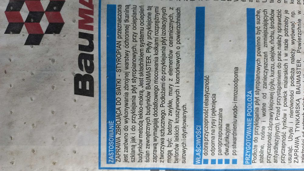 Klej do siatki i styropianu Bau master 3 szt za 35 zł