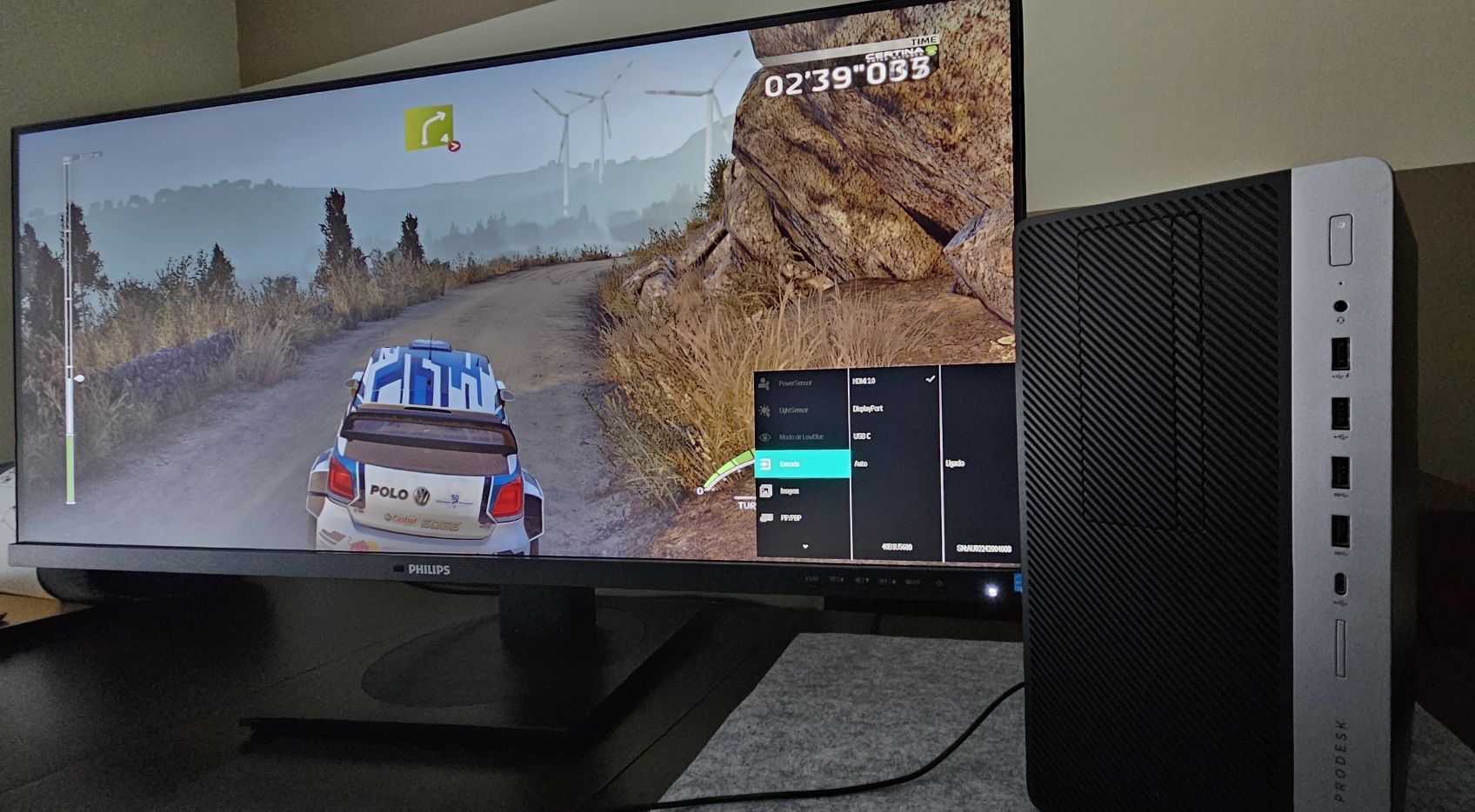 Philips 40B1U560 40" 120hz quase Novo + Pc HP ProDesk 600 G3 MT