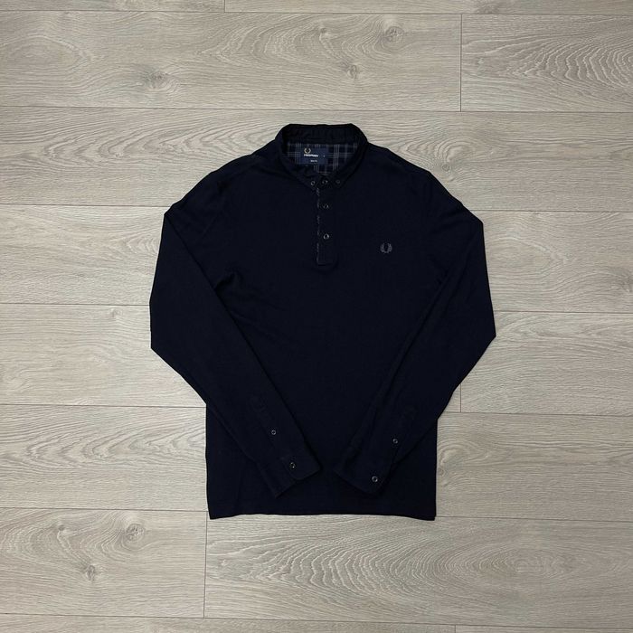 Елегантне Чорне поло лонгслів Фред Перрі Fred Perry, Розмір L