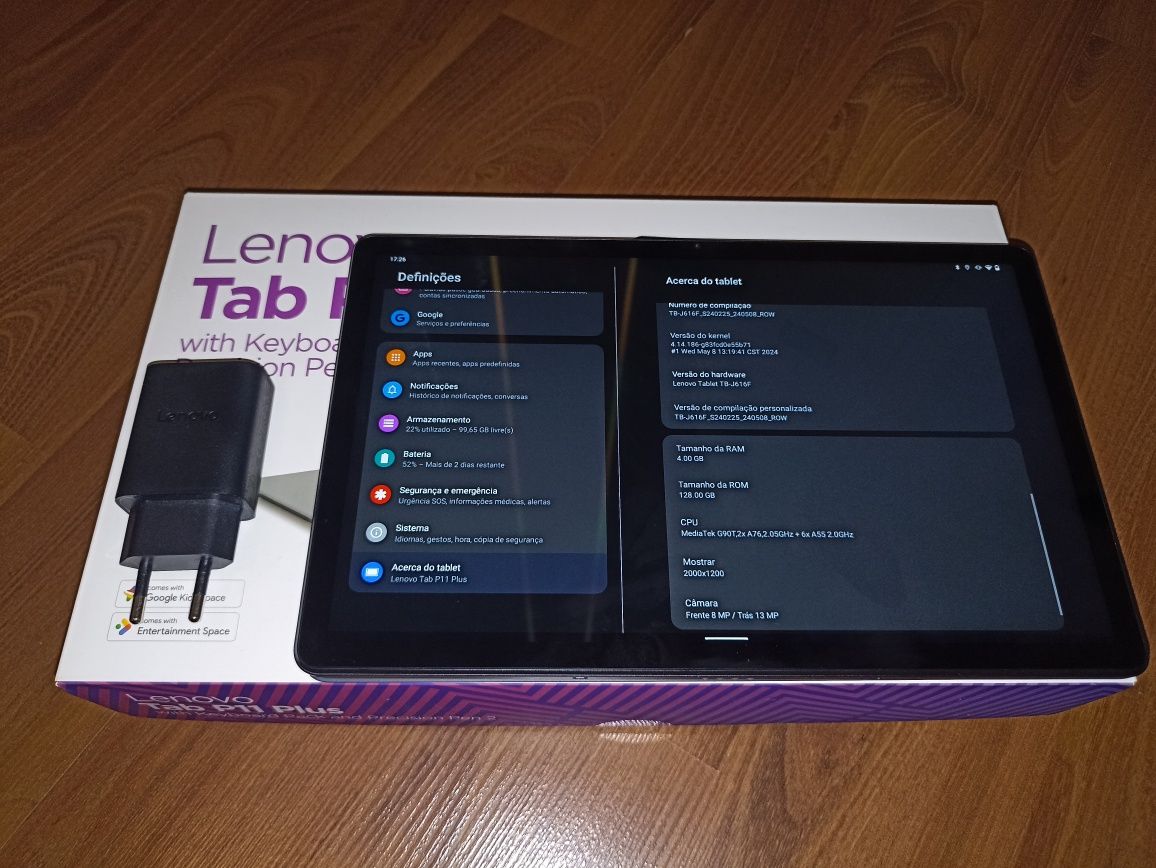 Lenovo Tab P11 Plus (com pack de teclado e precision pen 2)