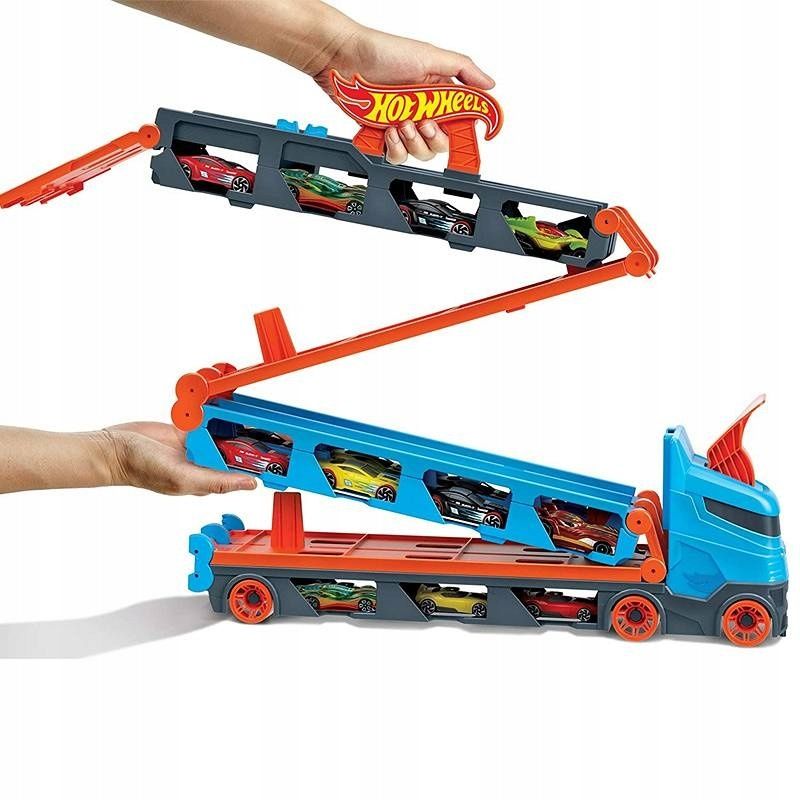 Zestaw Tor wyścigowy Hot Wheels City Transporter 2w1