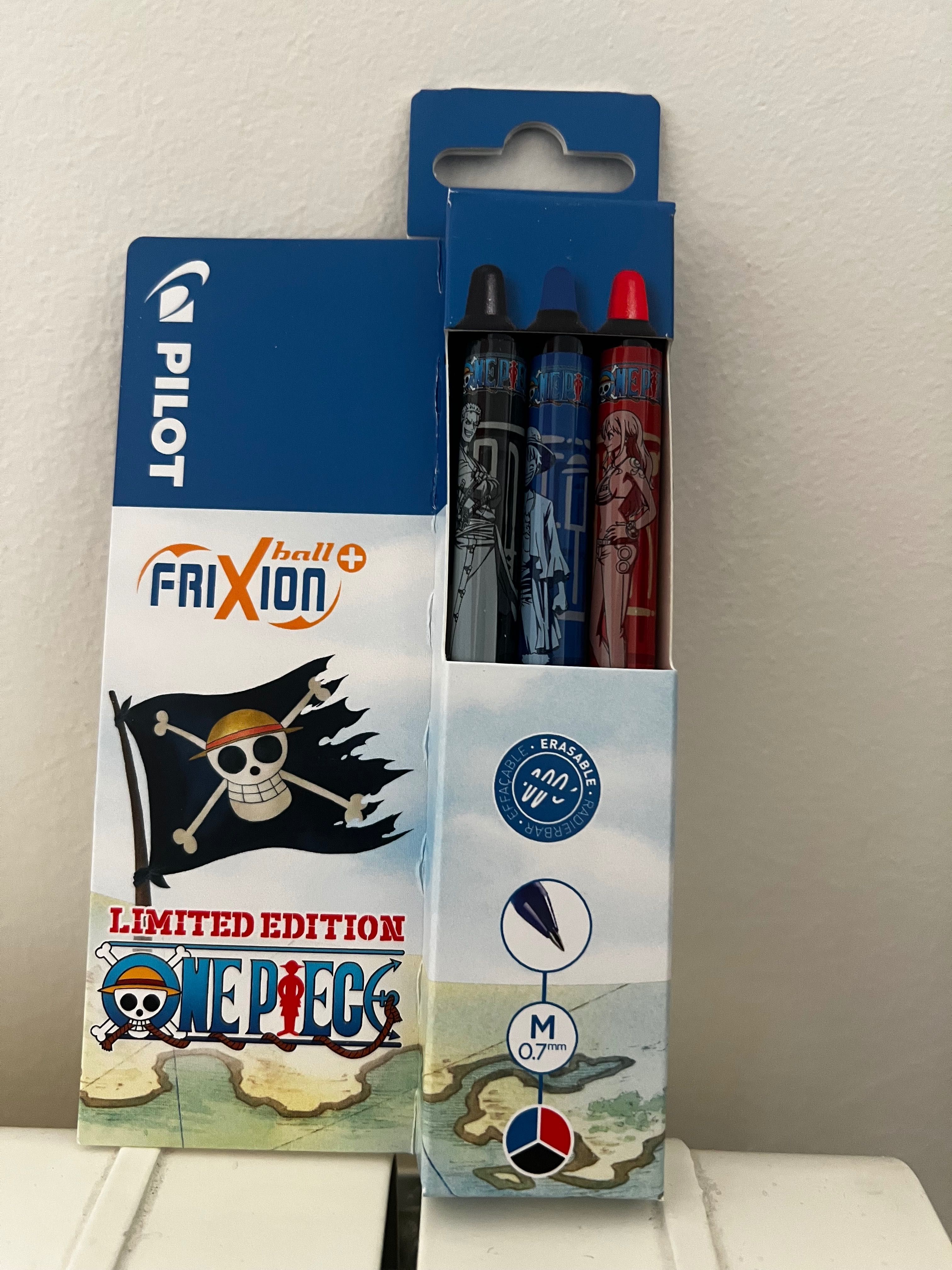 Conjunto 3 esferográficas tinta apagável