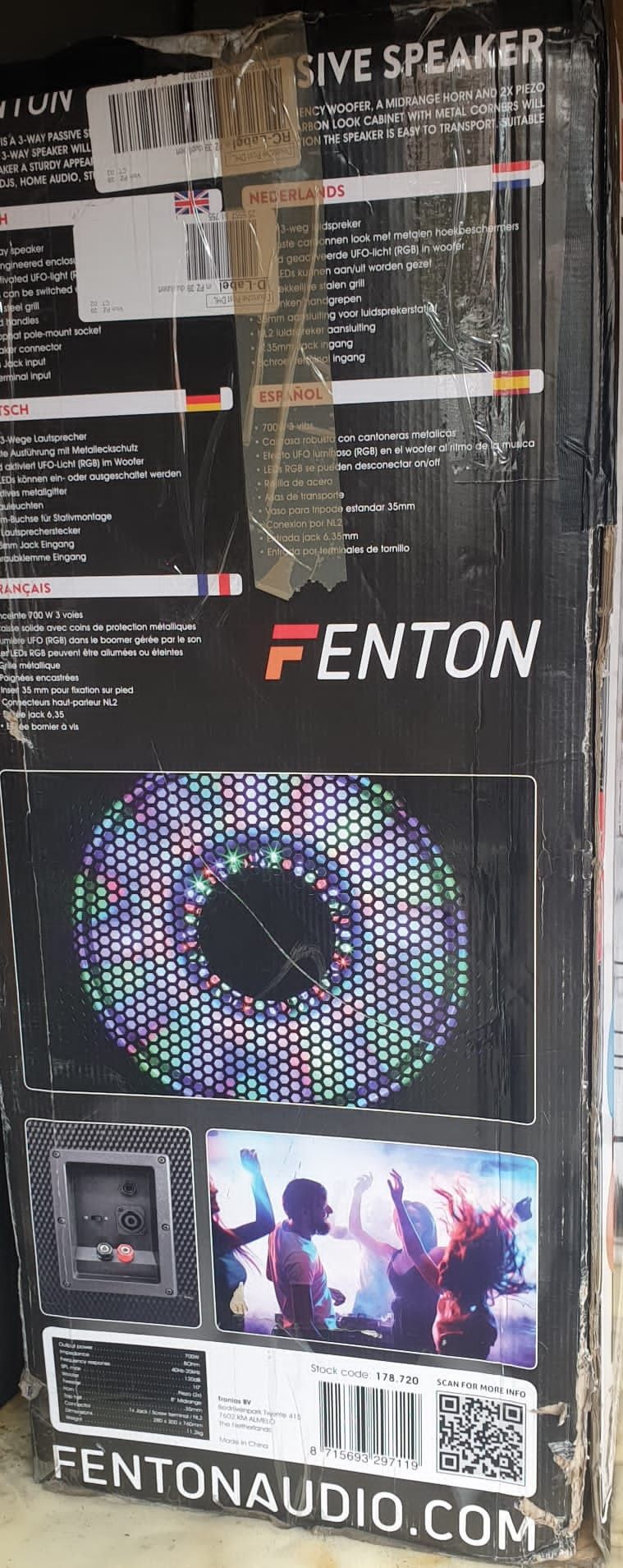 Głośnik kolumna pasywna  FENTON TL810LED 350 wat
