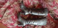 Зимние кожаные сапоги 39 размер