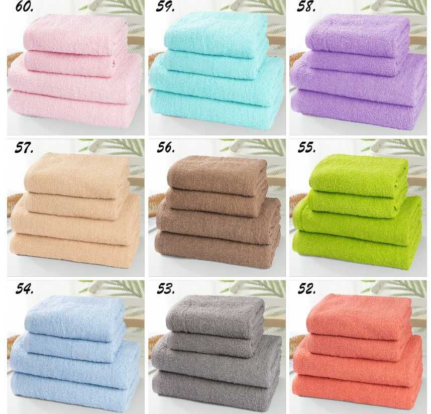 ZESTAW RĘCZNIKÓW Ręczniki x4 Kąpielowe Komplet Bawełna Kolory (-20%)