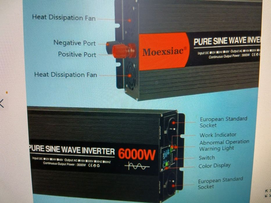 Інвектор Moexsiac 24v 6000w.