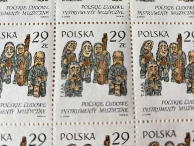 Polskie ludowe instrumenty muzyczne 1984 Fi 2756 arkusz 50 szt