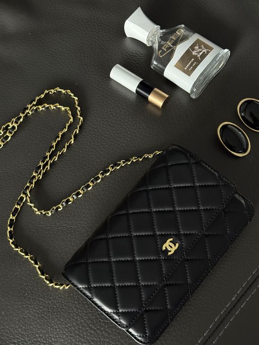 Сумка Chanel Classic Wallet on Chain Quilted Caviar Black