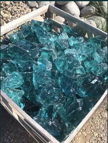 SZKŁO WULKANICZNE Bryłki Szklane Lawowe Kamień do Akwarium Terrarium