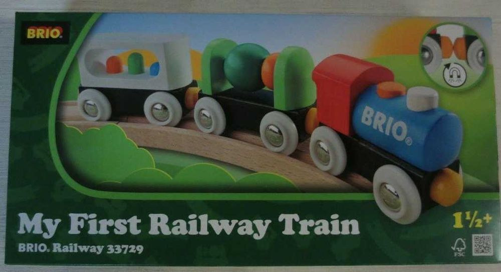 Дерев'яний поїзд паровоз BRIO, новий, еко іграшки