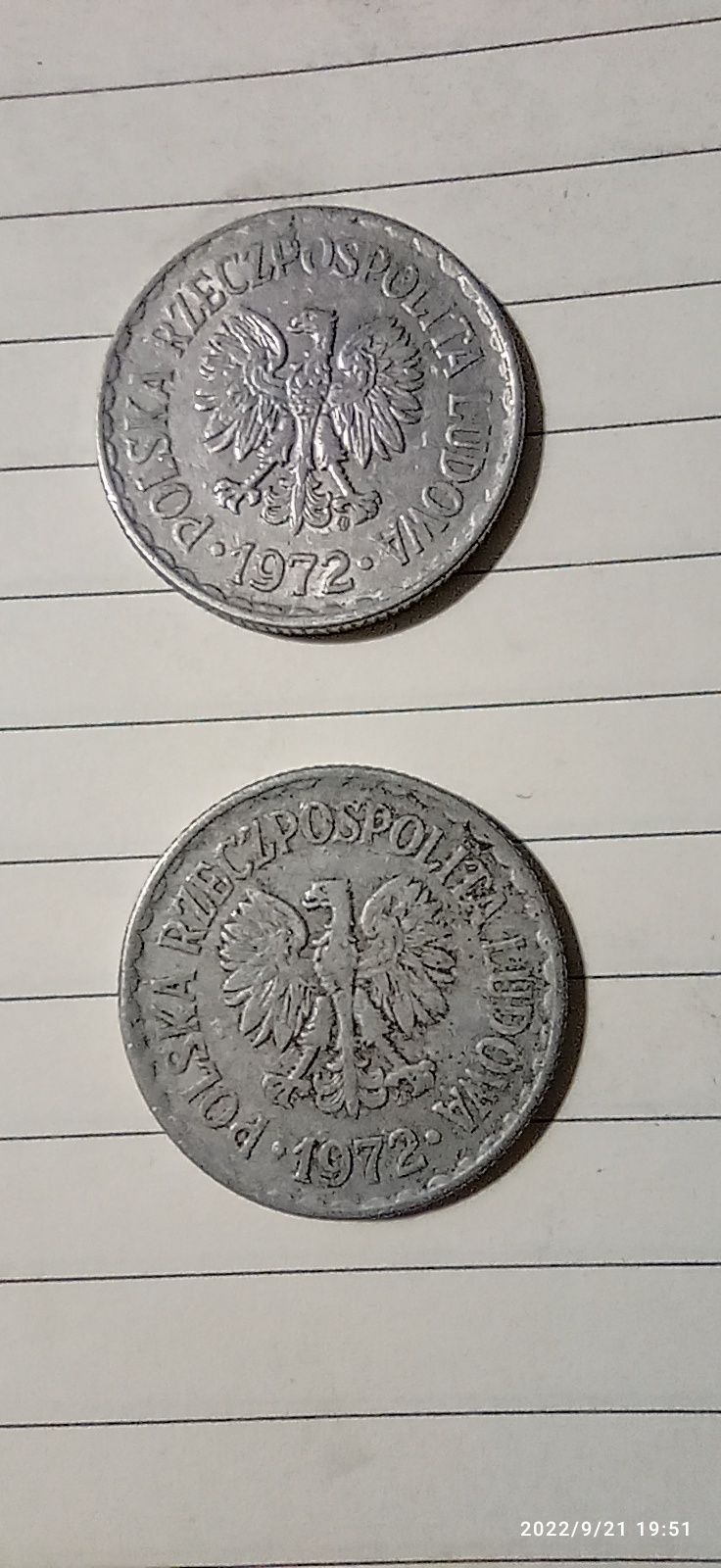 Moneta 1 zł Polska Rzeczpospolita  Ludowa 1972