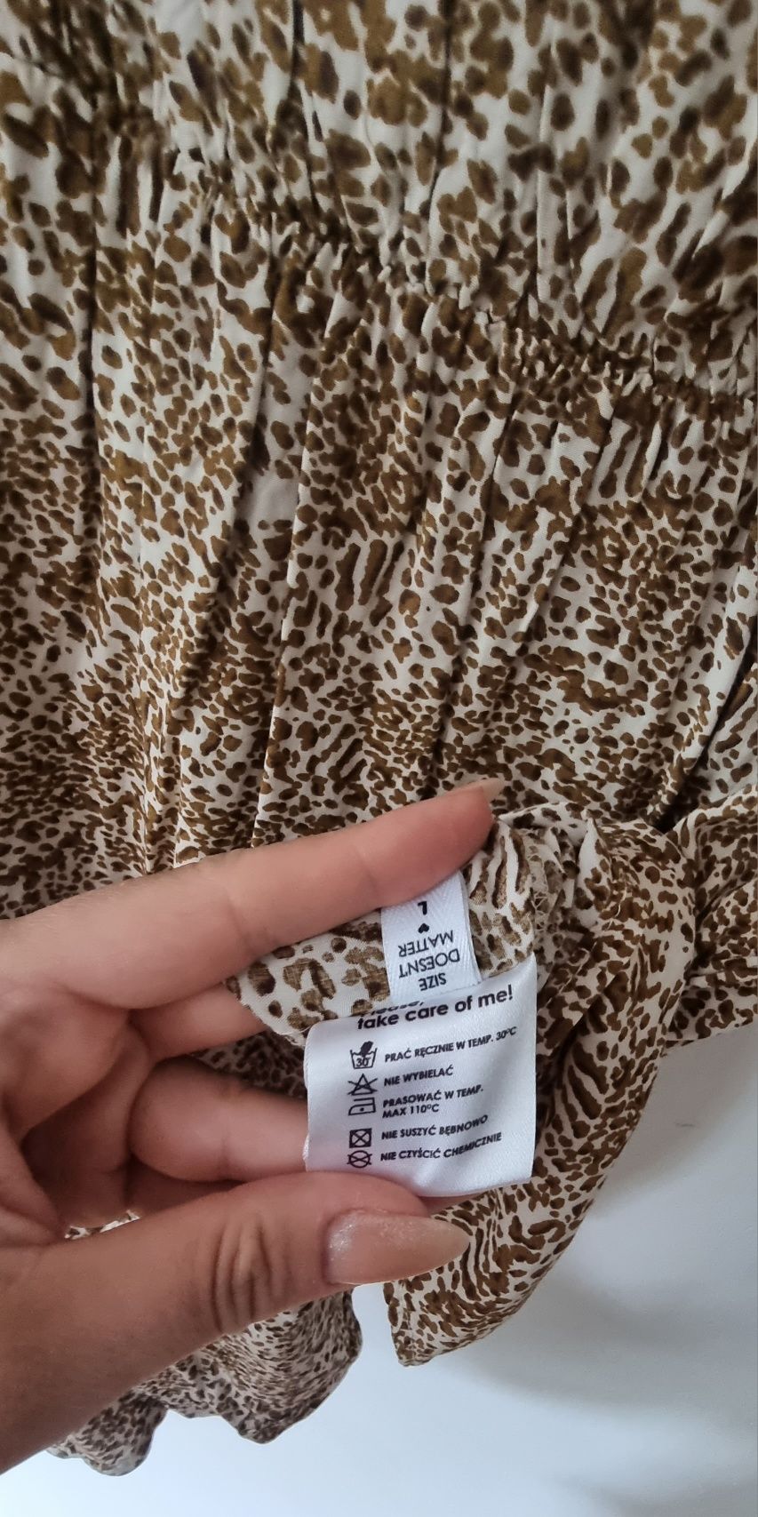Krótka sukienka Marsala m/l  panterka