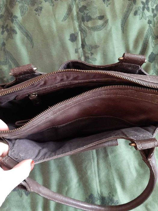 Сумка Maddison и клатч Assima натуральная кожа, коричневый цвет