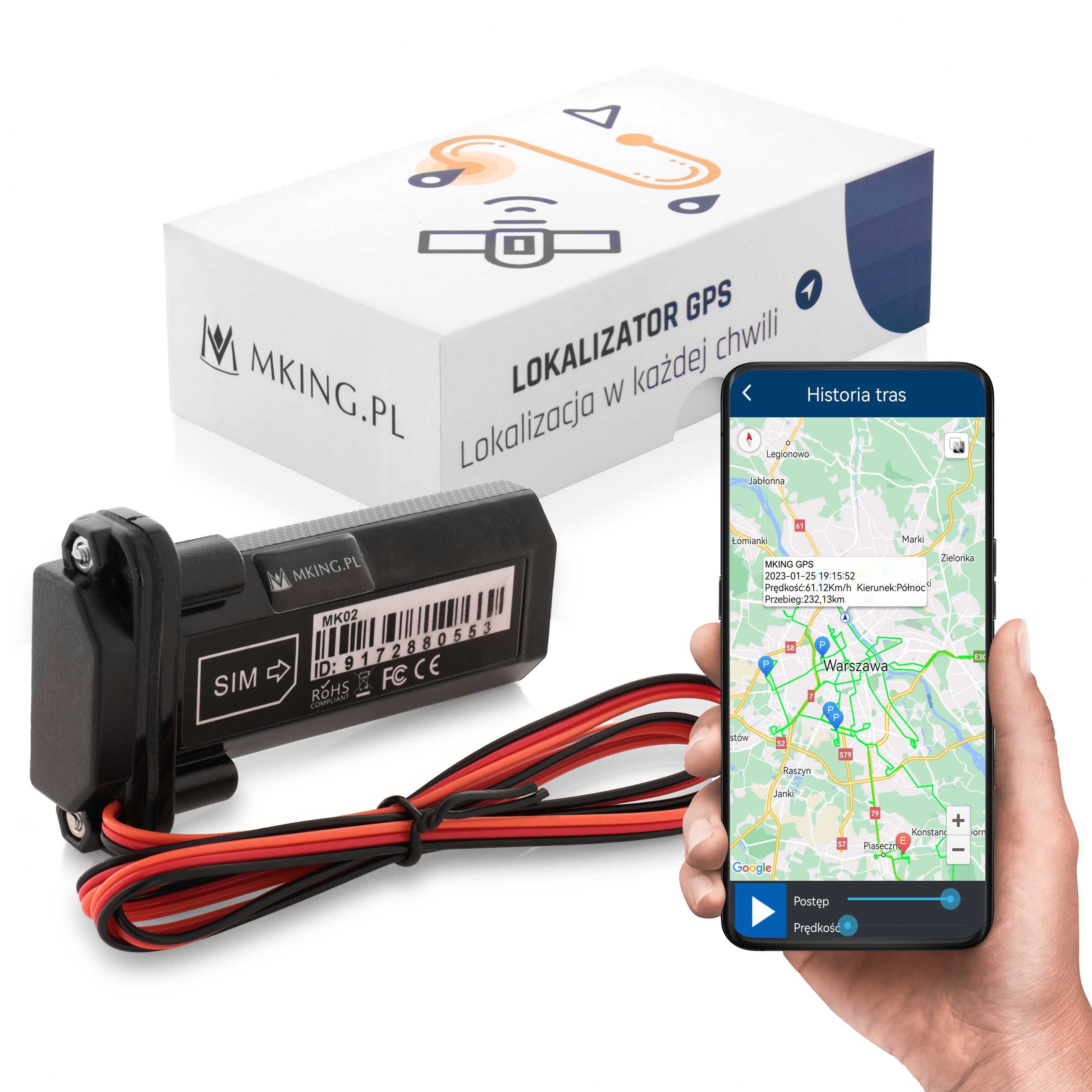 Lokalizator GPS BATERIA samochodu motocykla łodzi pojazdu ALARM MK02