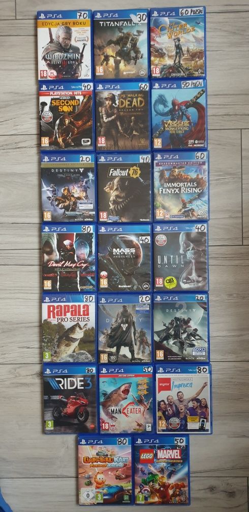 Gry ps4 różne gry