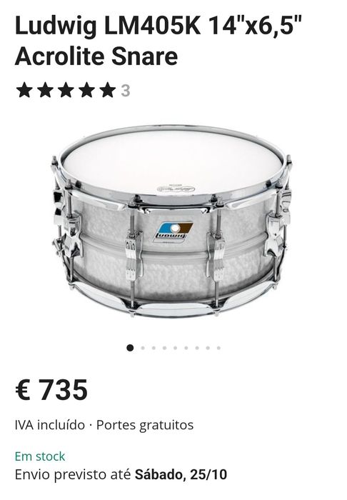 Tarola Tarola Ludwig Acrolite LM405K Nova 14x6,5" USA