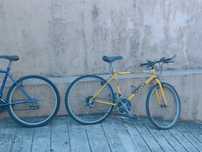 Bicicletas de corrida e montanha